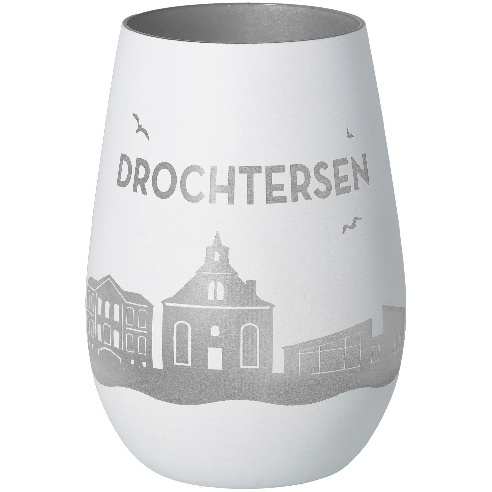 Windlicht Skyline Drochtersen Weiß/Silber