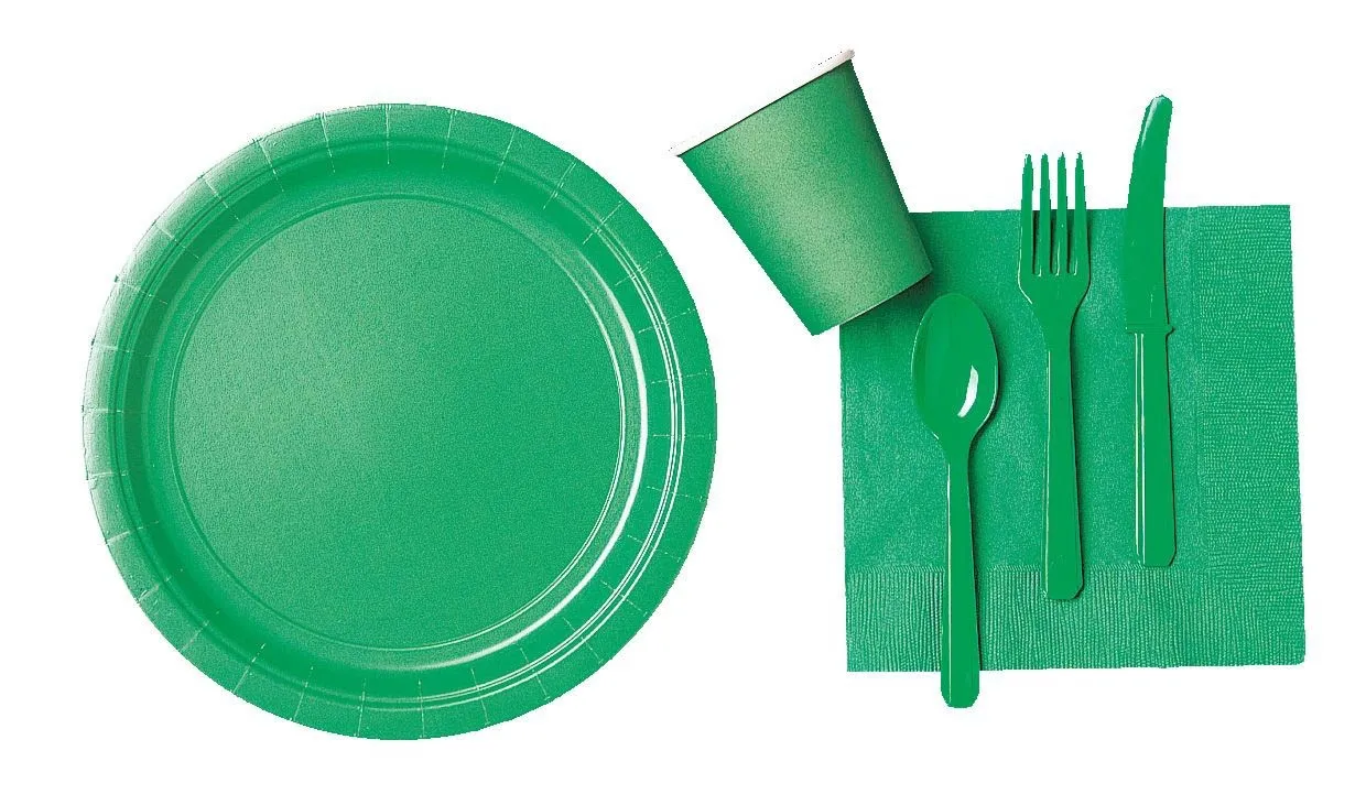 Festliches Grün - 10 Plastiklöffel