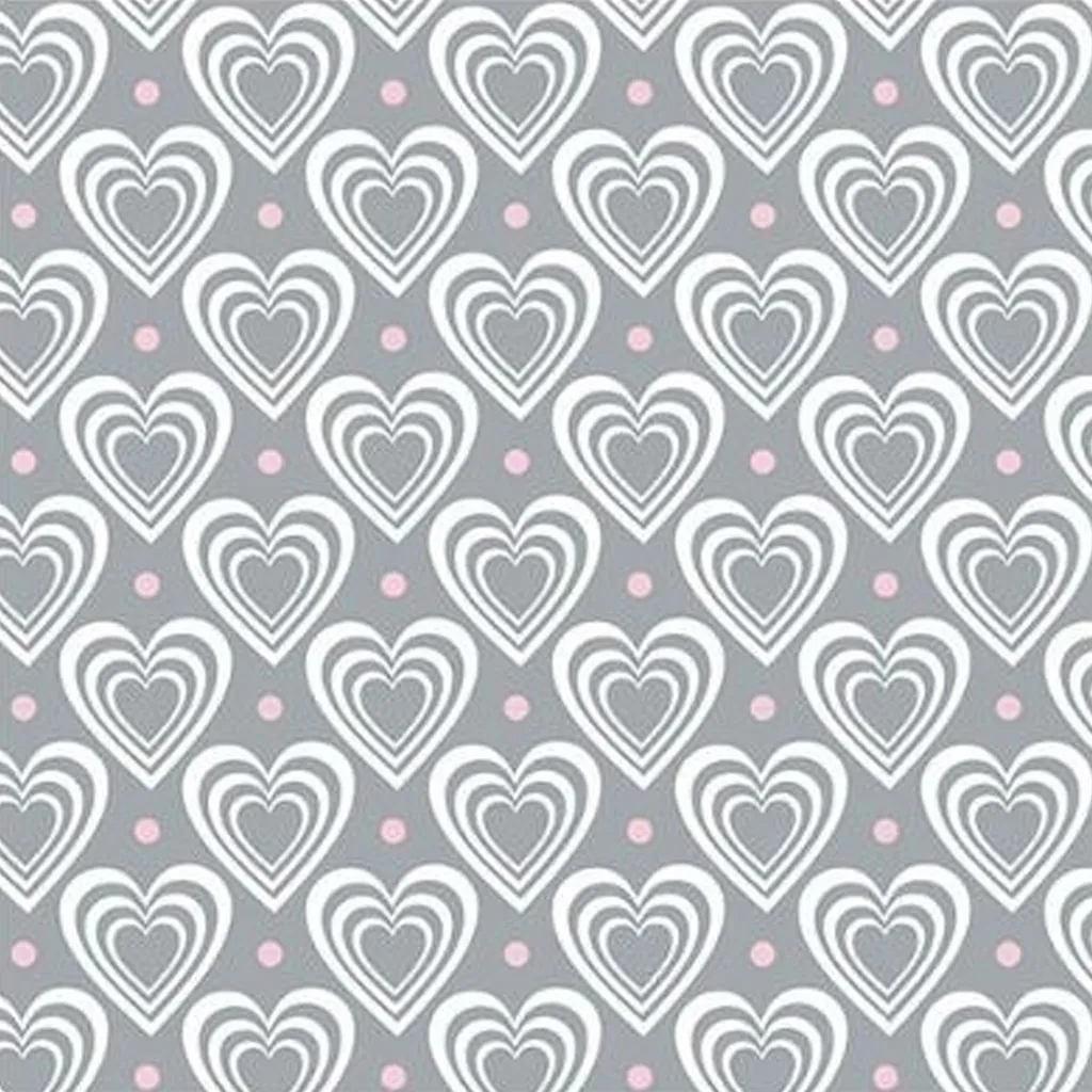 Herz-Muster, Herzen, Druck, Stoffmuster, grau-pink