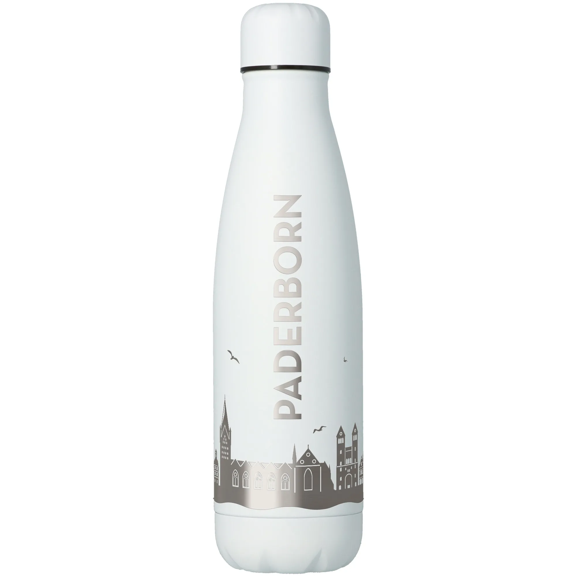 Trinkflasche Skyline Paderborn Weiß 500ml