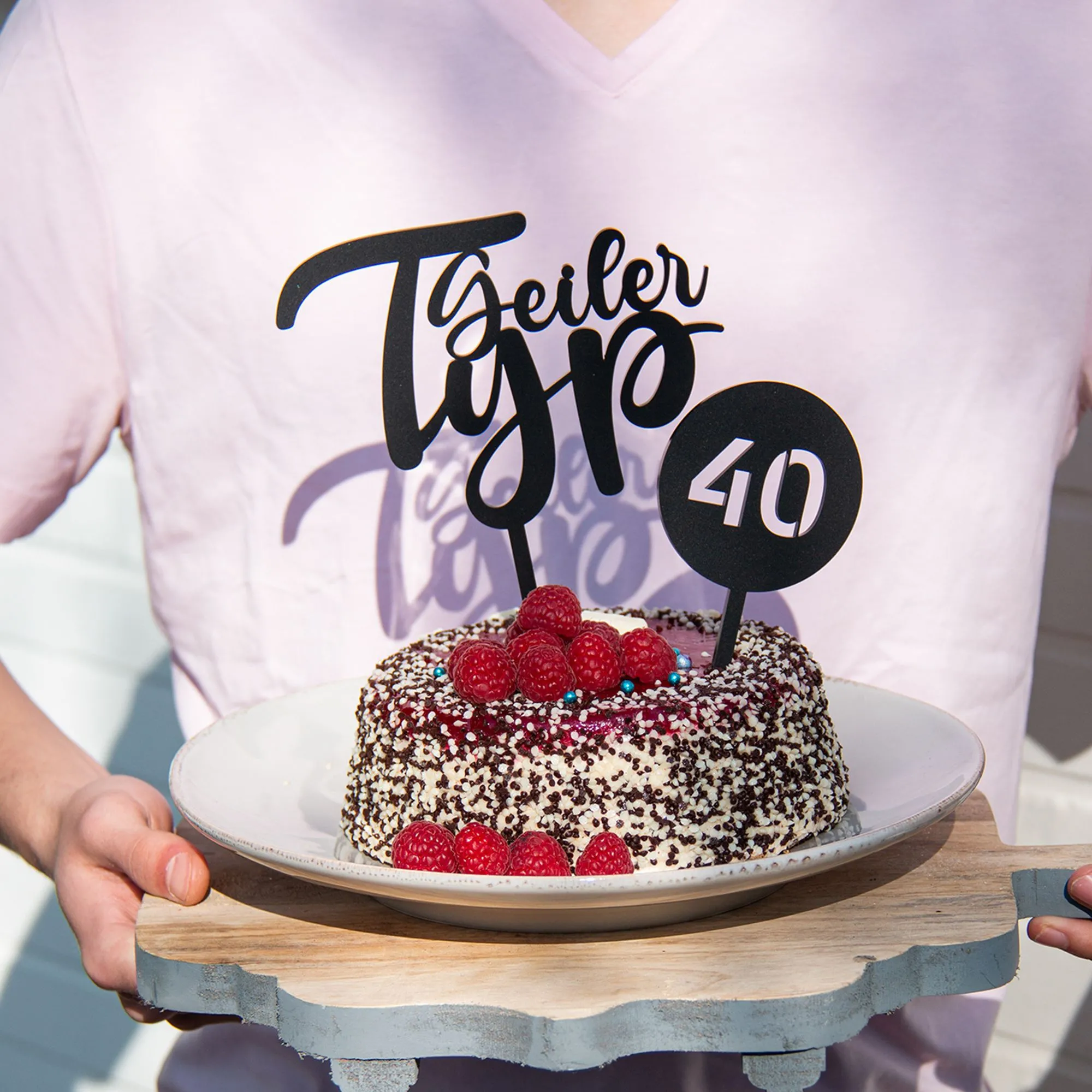 Cake Topper Geiler Typ Set "Zahl" Acryl