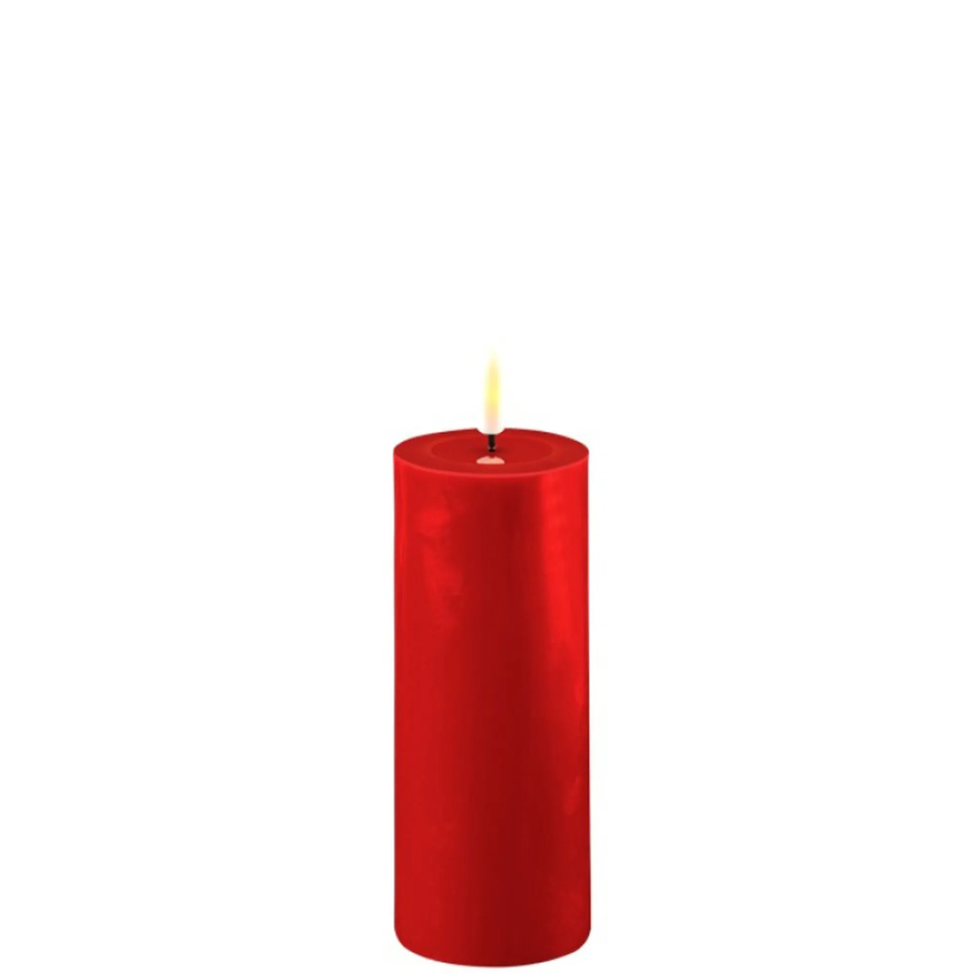 Deluxe - LED Stumpenkerzen Rot 5 Øx12,5 cm