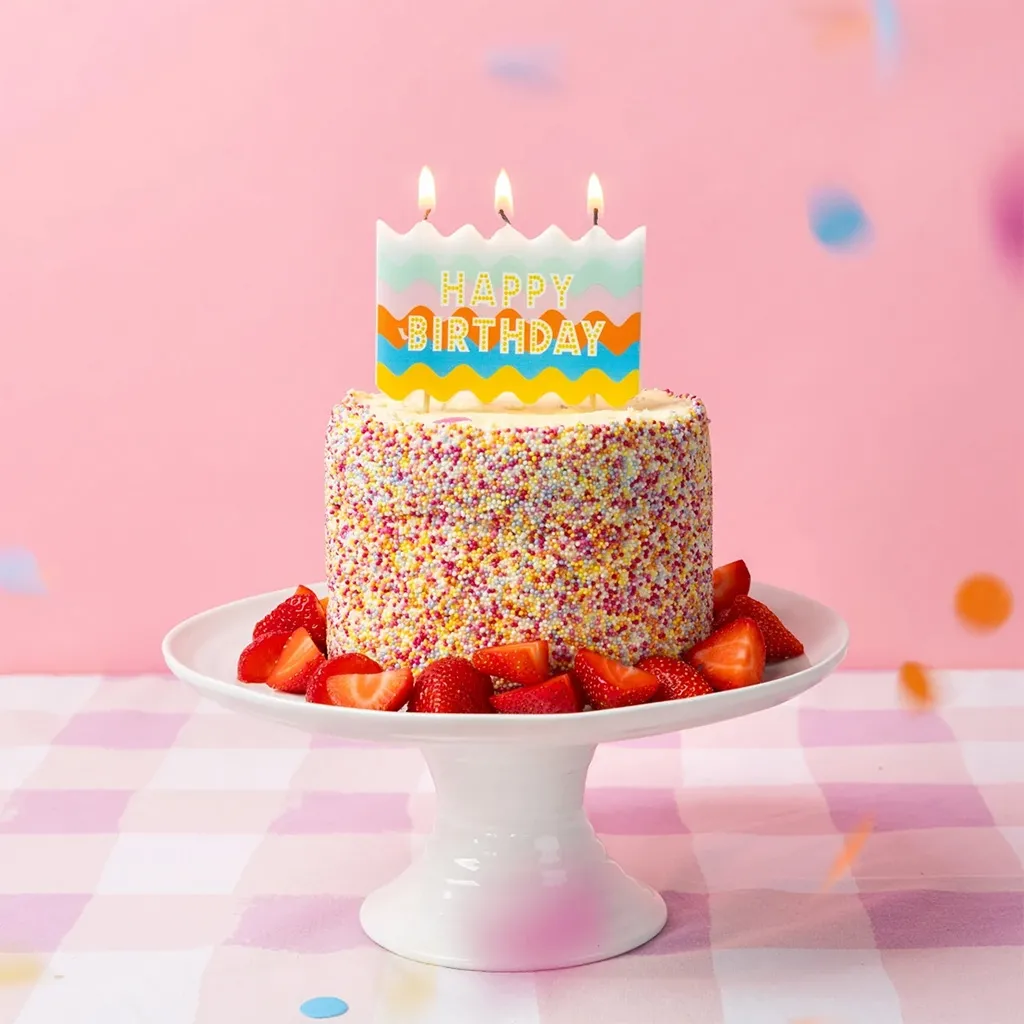 kuchen, geburtstag, zuckerstreusel, fuellung-erdbeeren, erdbeeren