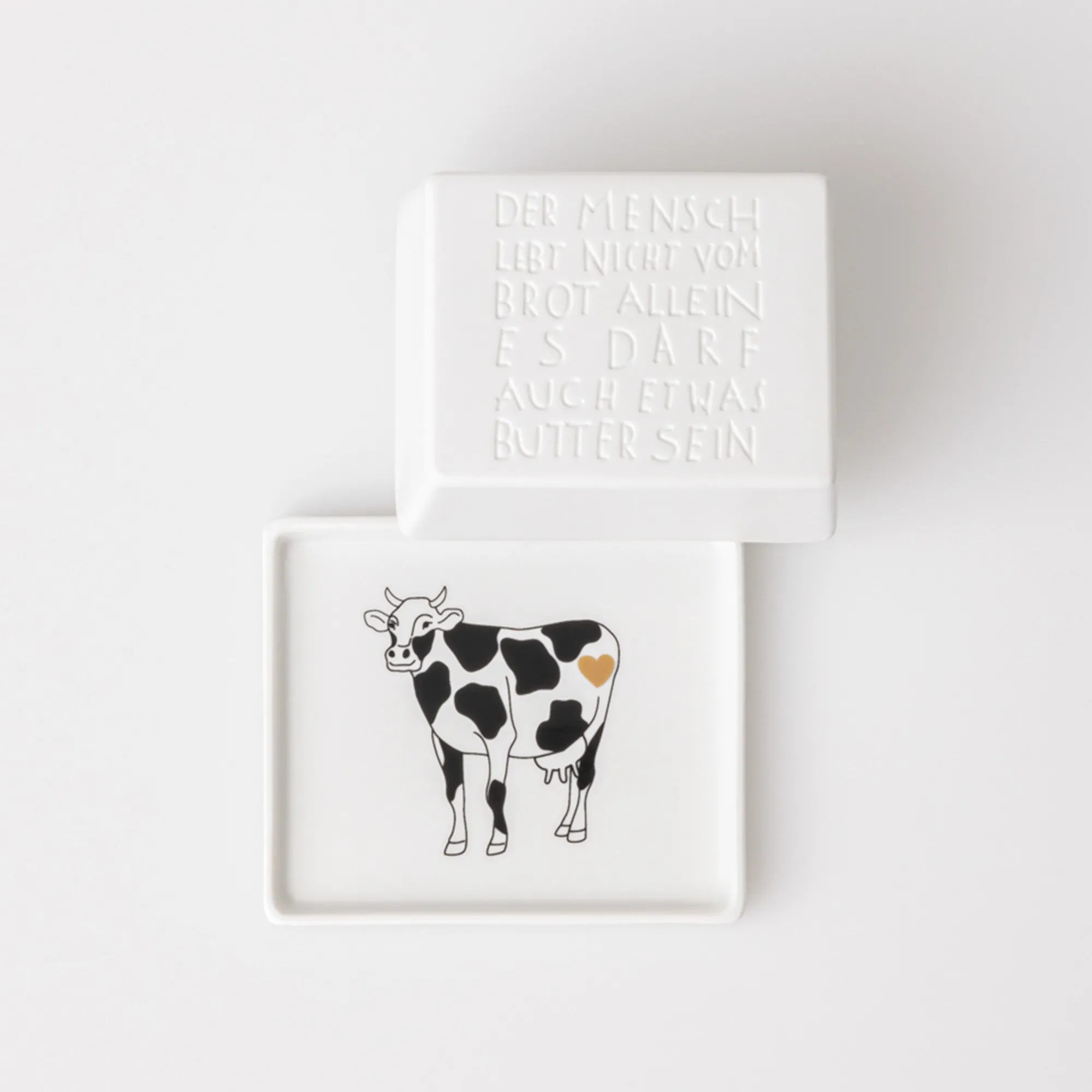 Räder Design - Butterdose "Der Mensch lebt nicht" klein