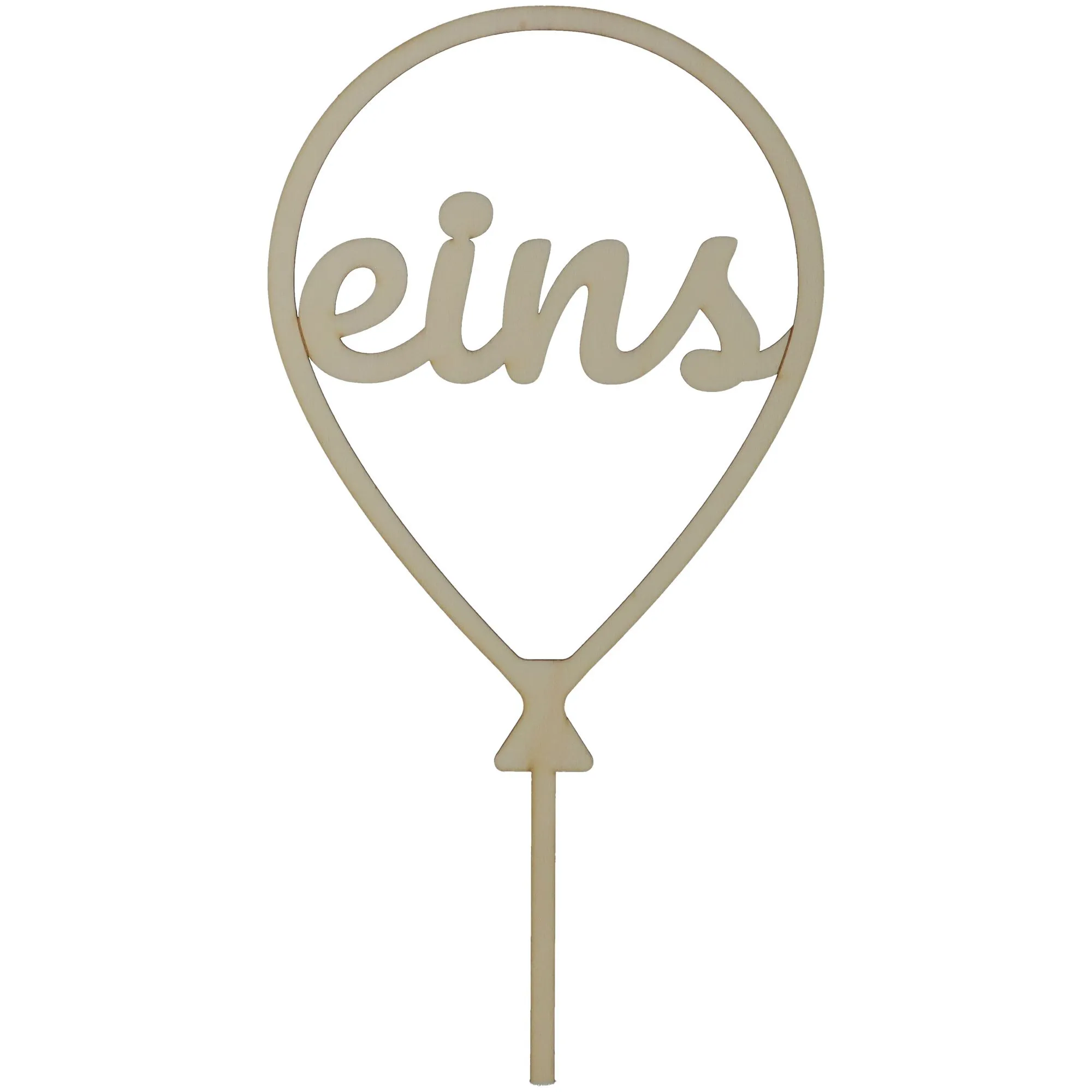 Cake Topper Ballon Stern Set Zahl 1