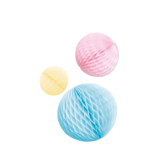 3 Wabenbälle, Pastellbunt