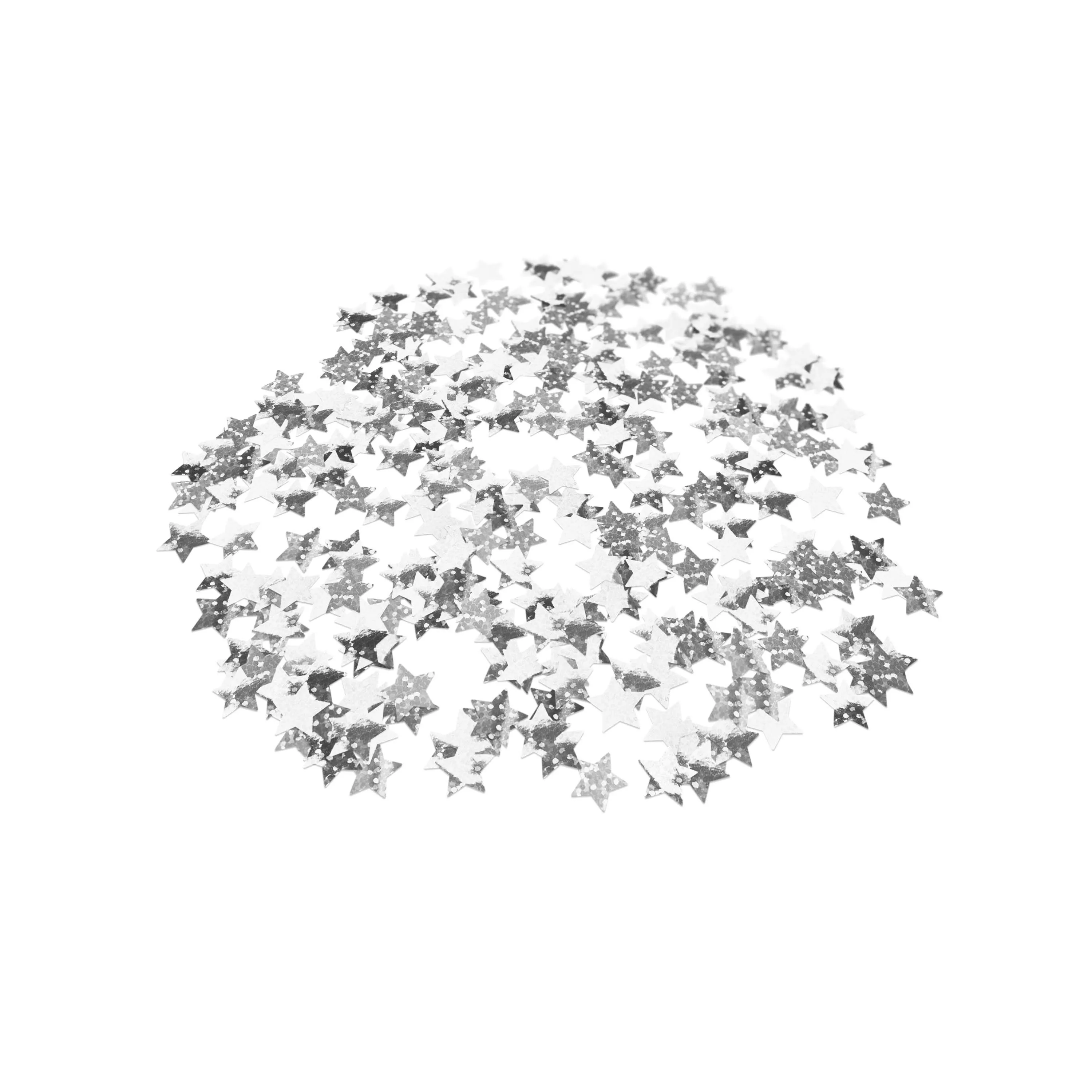 Folienkonfetti 1,7cm Stern 100g Holo Silber
