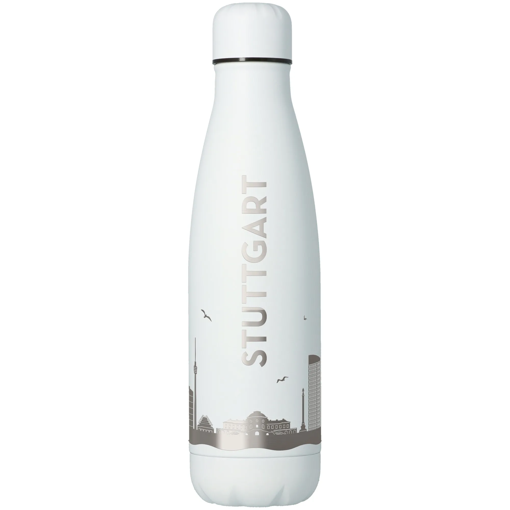 Trinkflasche Skyline Stuttgart Weiß 500ml