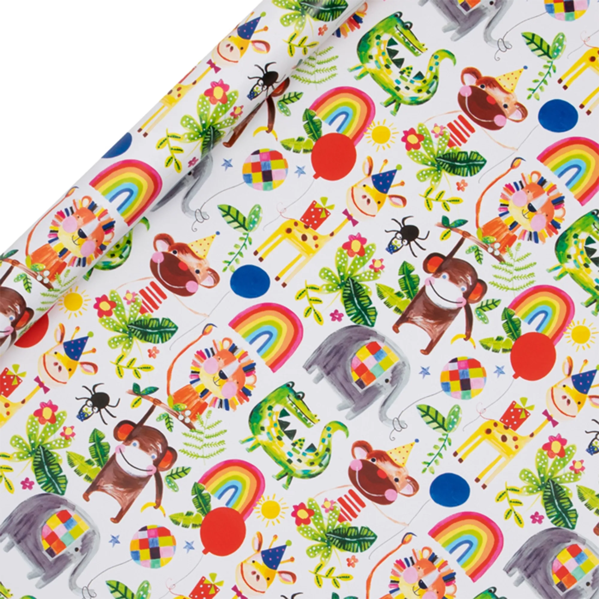 Geschenkpapier auf Rolle "Party Dschungeltiere" 2m