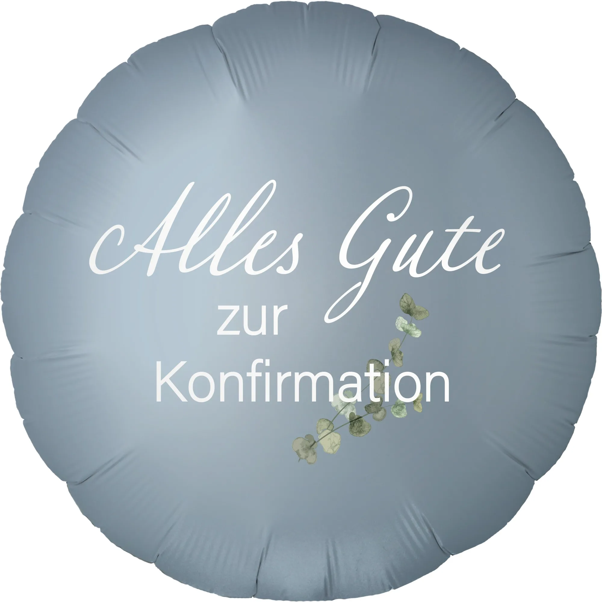 Folienballon Rund Satin Blue Jeans mit "Alles Gute zur Konfirmation" 45cm