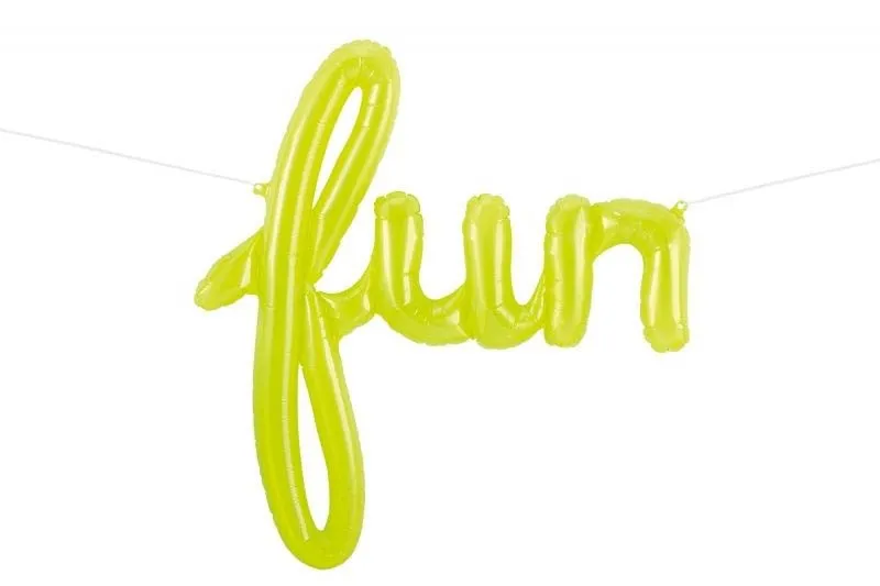 Folienballon-Girlande Script Fun Grün
