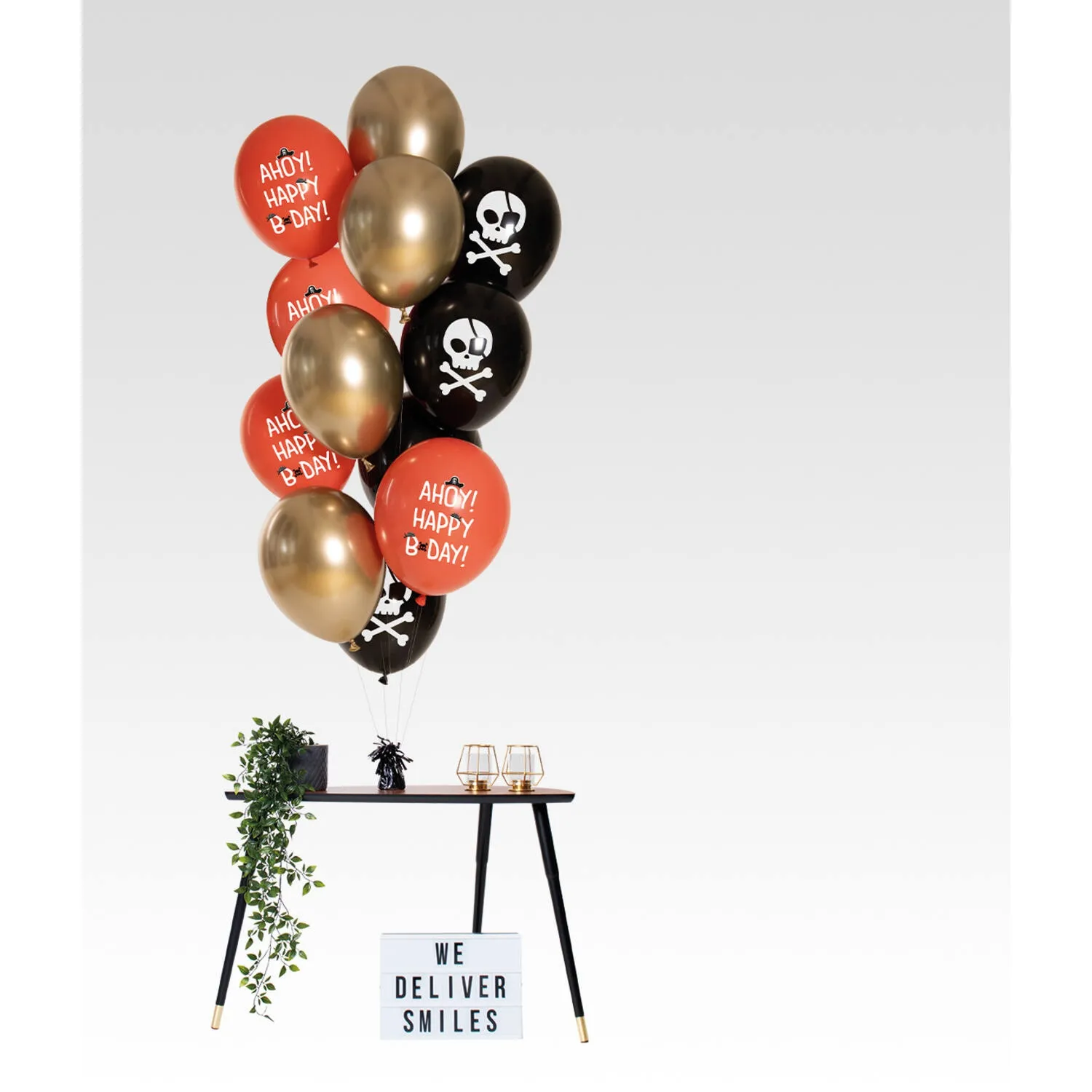 12 Latexballons im Set "Birthday Piraten" Ø 33cm