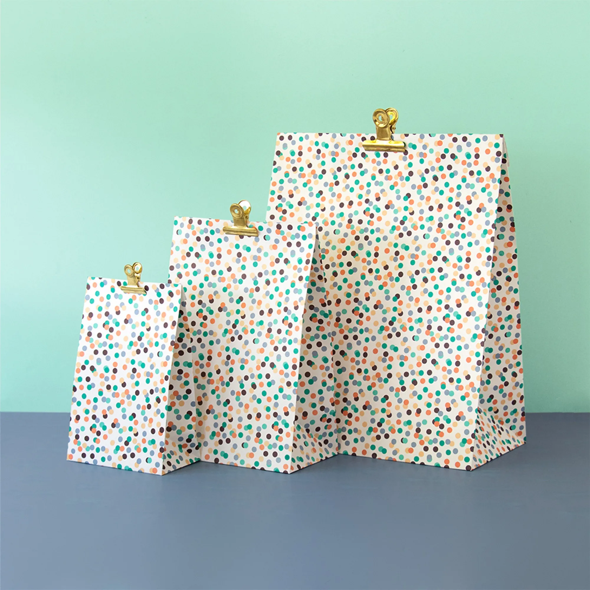 Blockbodenbeutel M "Small Confetti Multi"