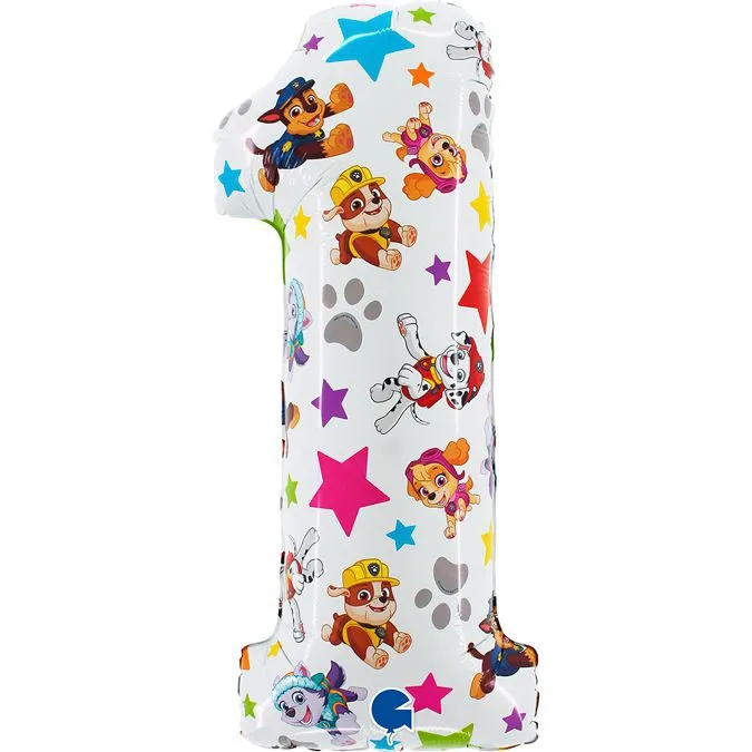 Folienballon Zahl 1 Paw Patrol 66cm