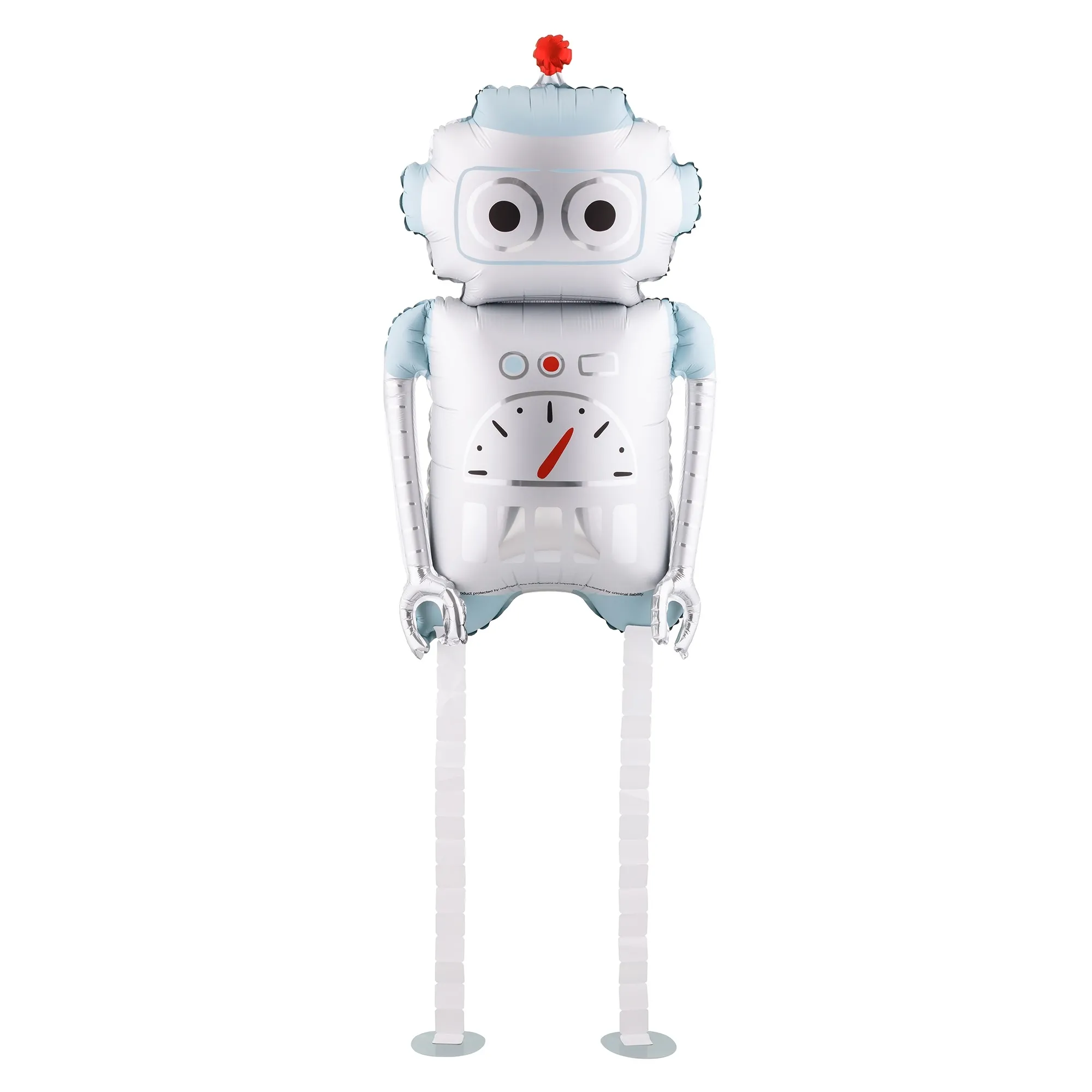 Robot ballon, Mylar Ballon, Silberblau, lange Beine Ballon, niedlicher Roboter