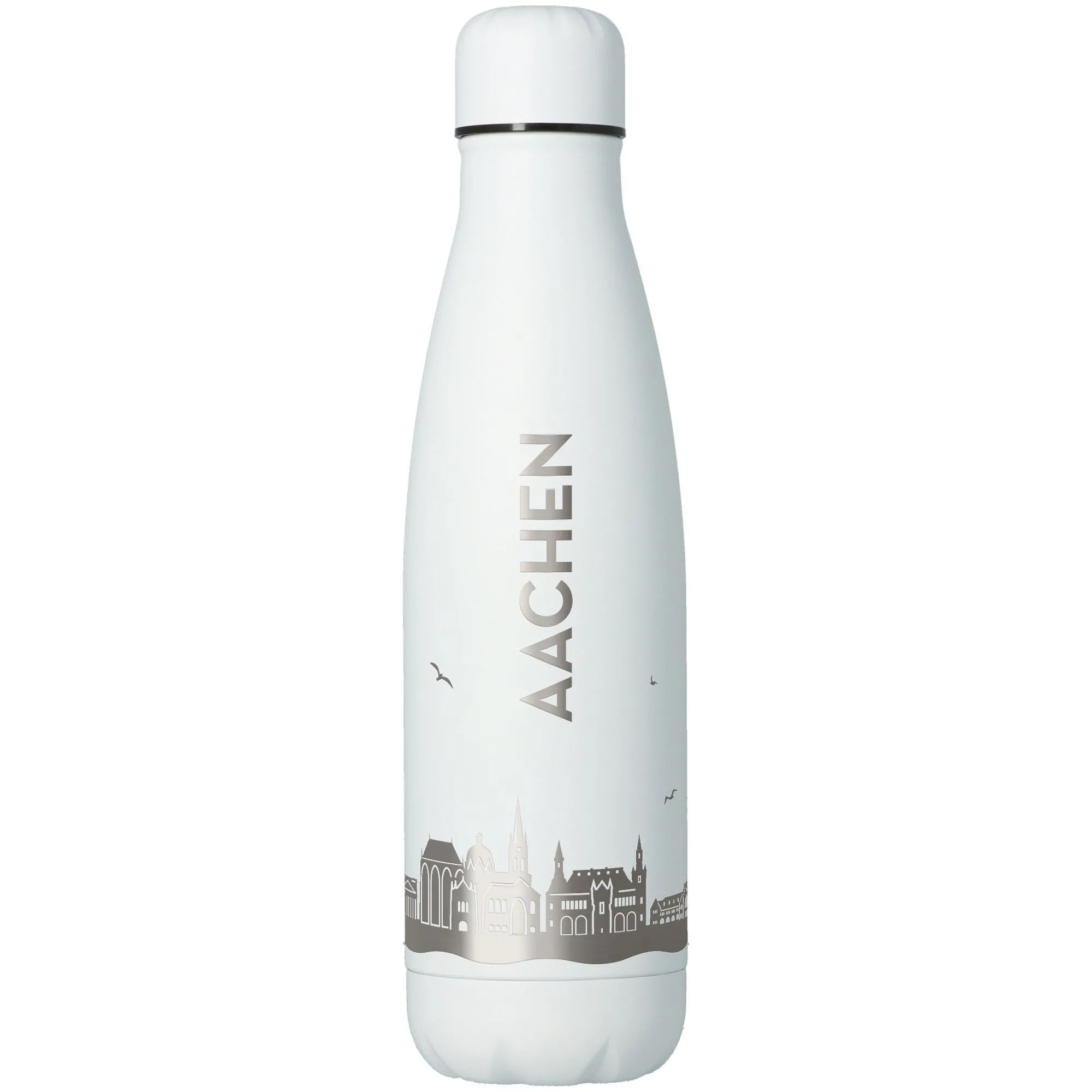 Goodtimes Trinkflasche Skyline Aachen Weiß 500ml