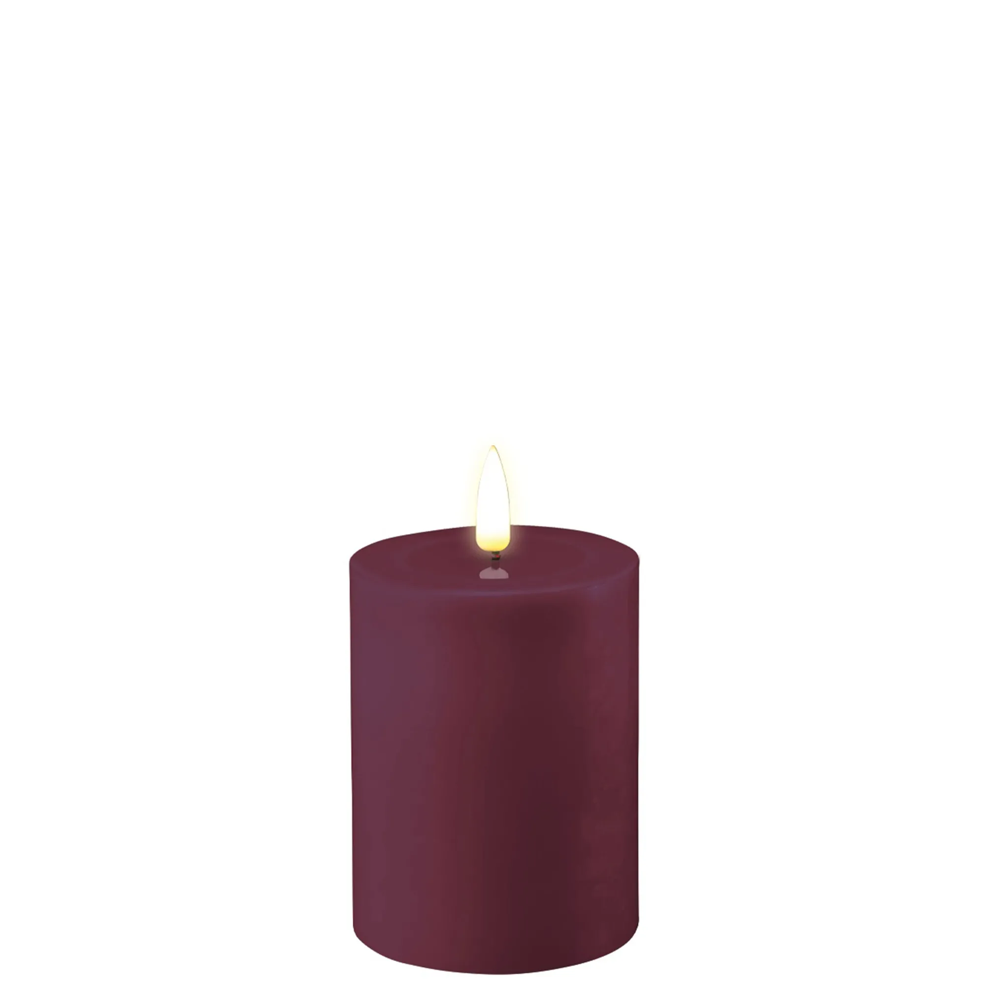 Deluxe - LED Stumpenkerzen Violett 7,5 Øx10 cm