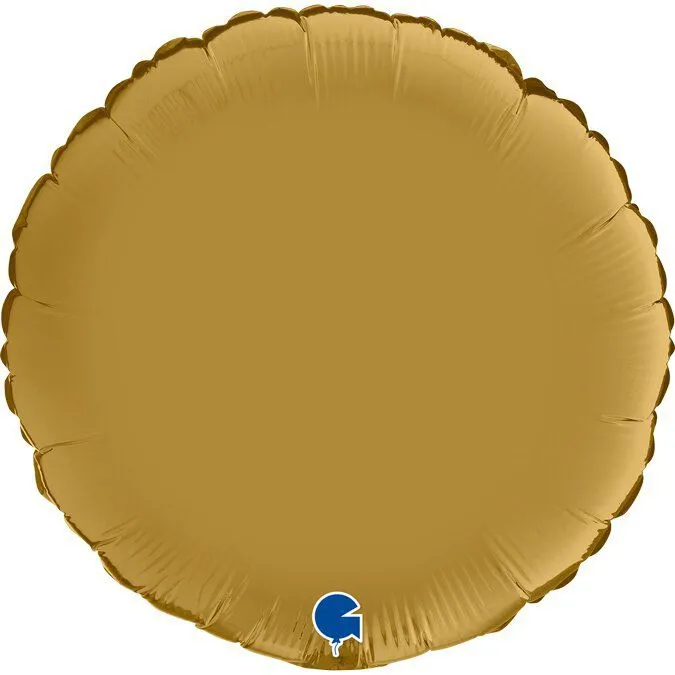 Folienballon Rund Satin Gold 45cm