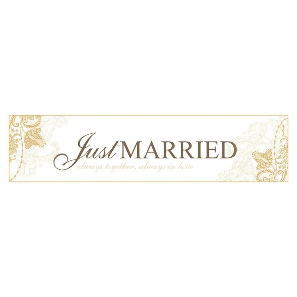 Nummernschild Aufkleber zur Hochzeit "Just Married"
