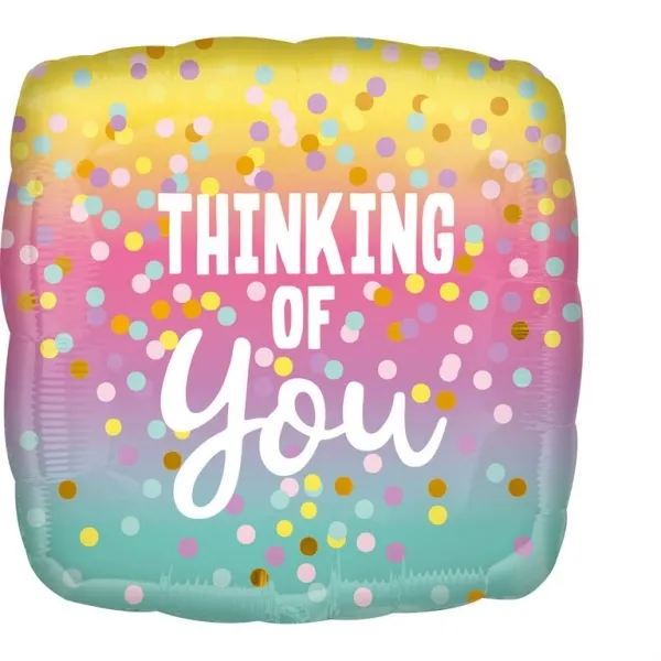Folienballon "Thinking of you" 43cm