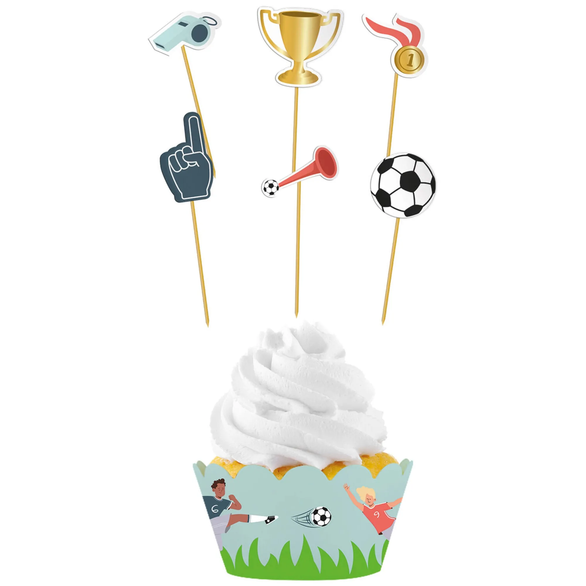Cupcake Topper "Fußball"