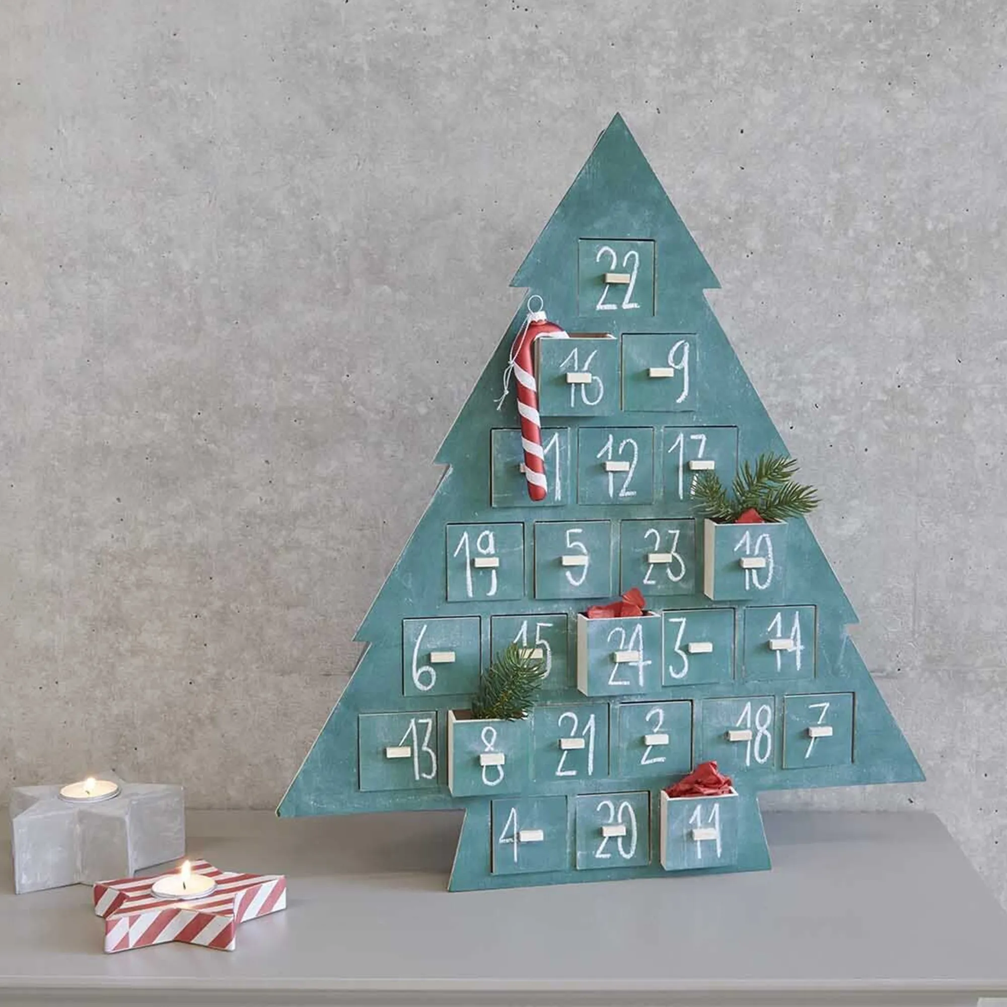 Baumschmuck "Zuckerstange" aus Glas