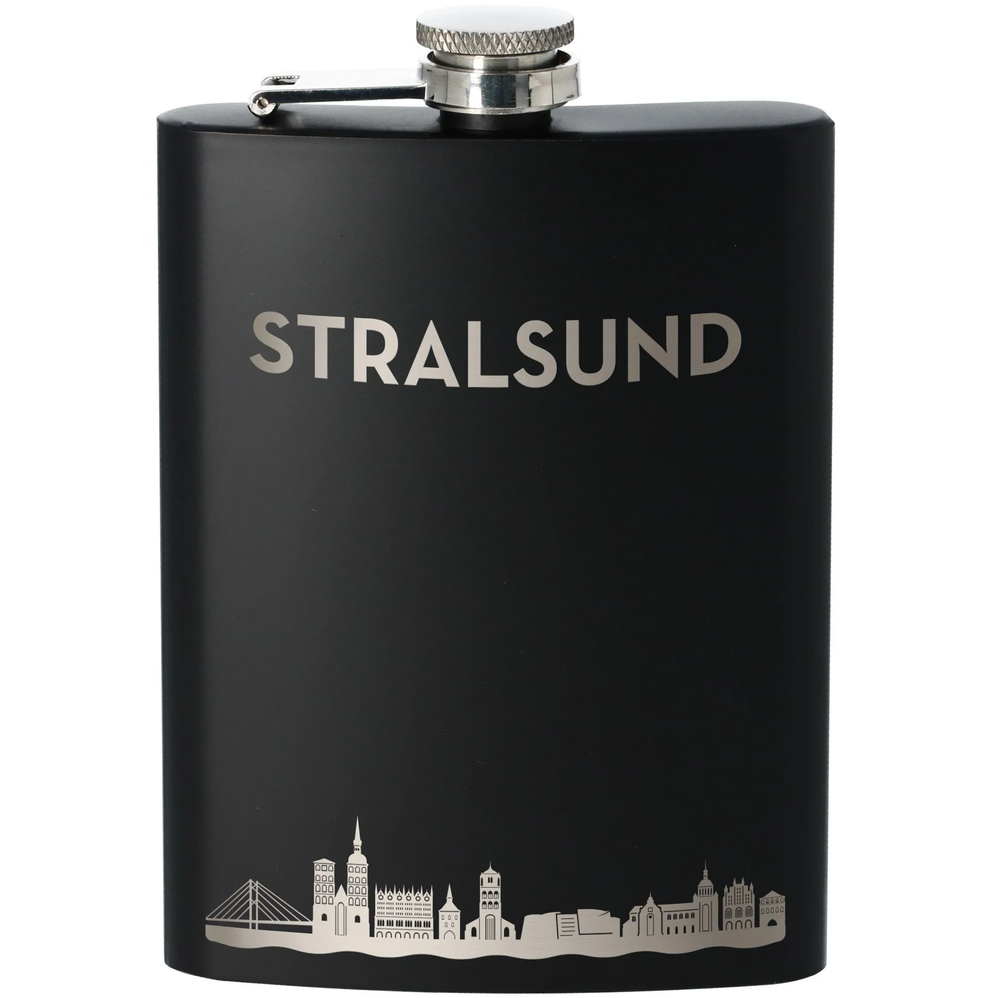 Flachmann Skyline Stralsund Schwarz 225ml