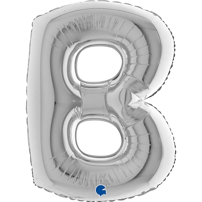 Folienballon Buchstabe B Silber 100cm