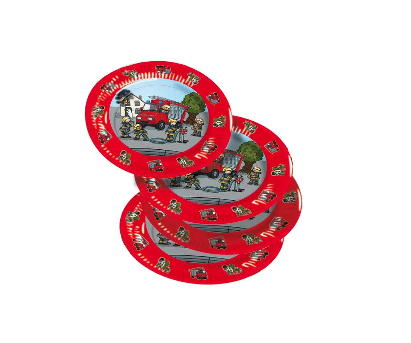 Feuerwehr - 8 Pappteller, 23cm