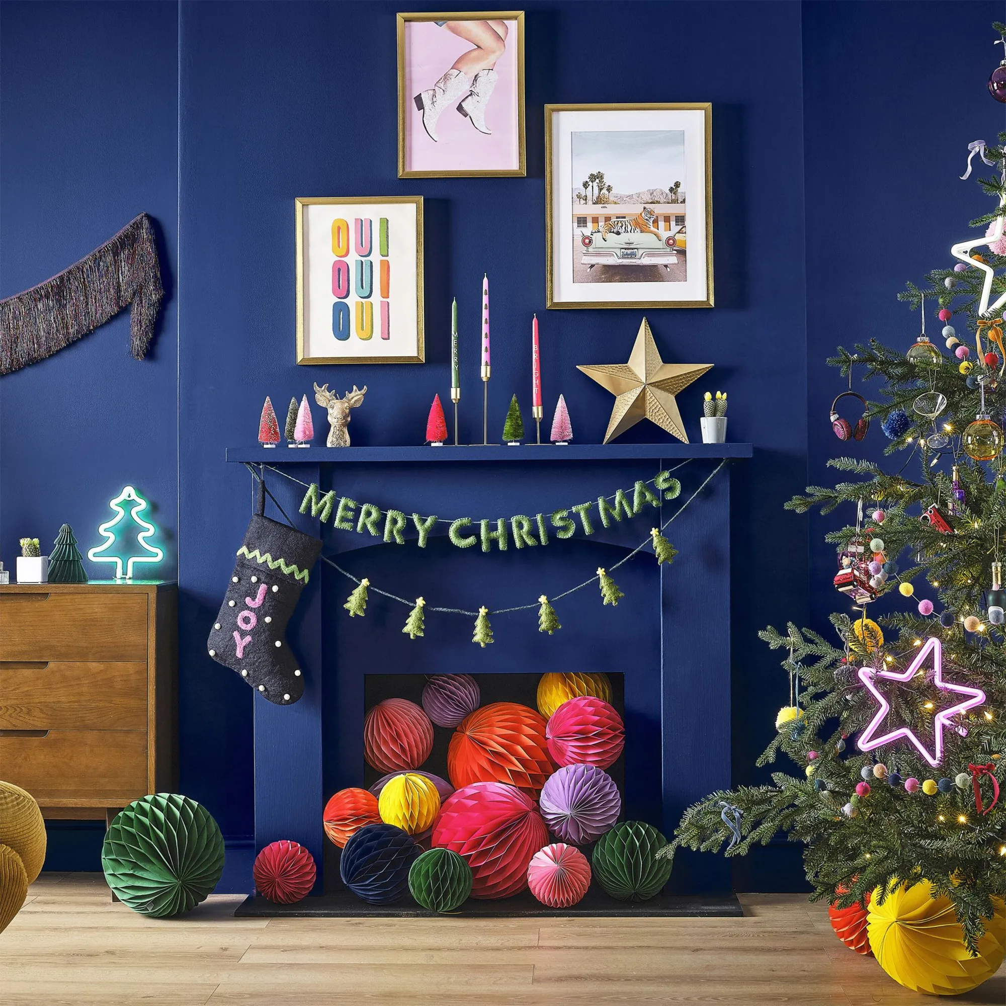 Weihnachts-Wabendeko Geschenktopper