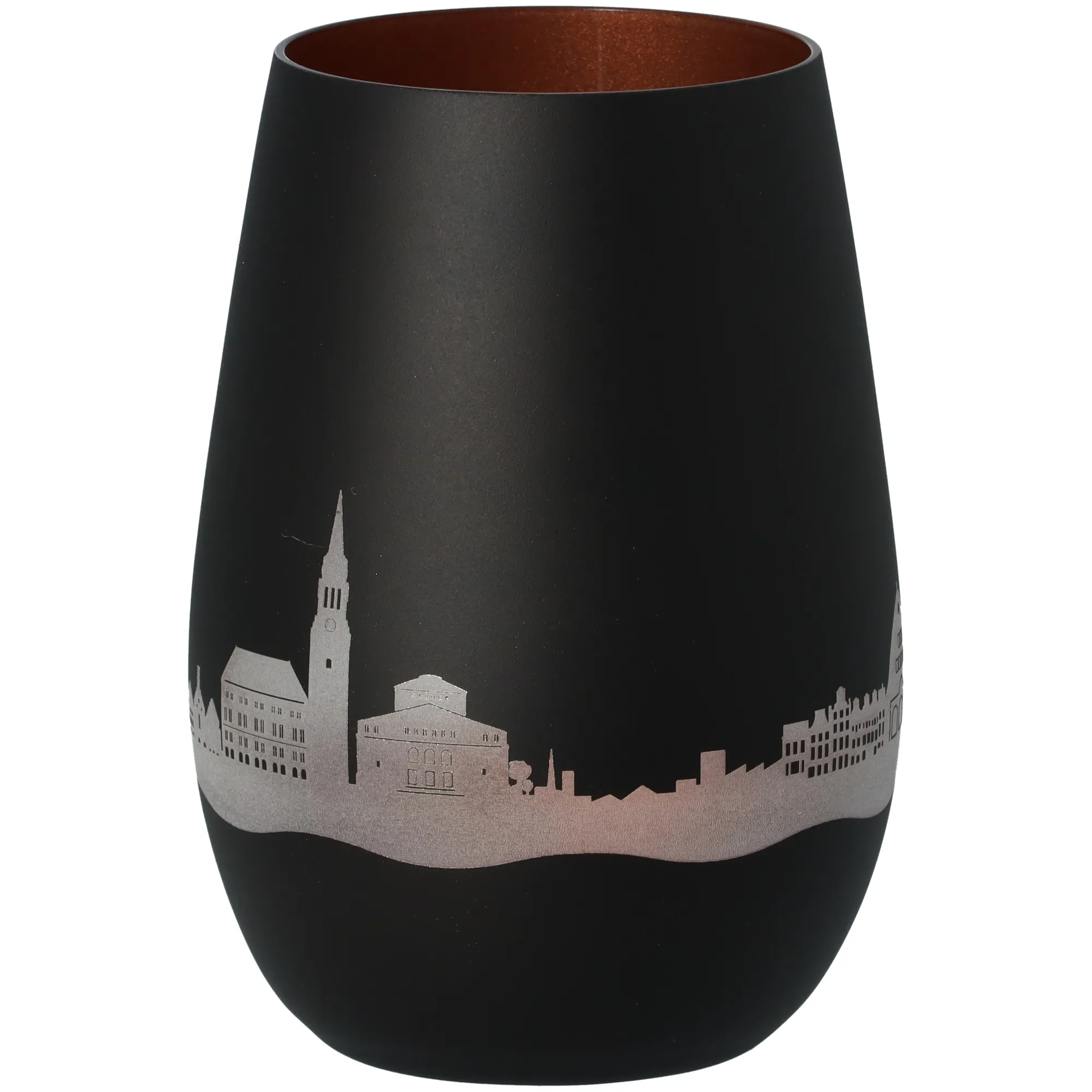 Windlicht Skyline Kiel Schwarz/Bronze
