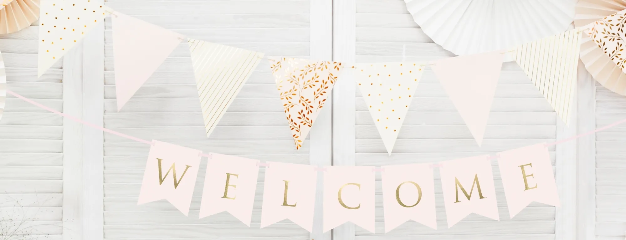 Girlande - Welcome Rosa