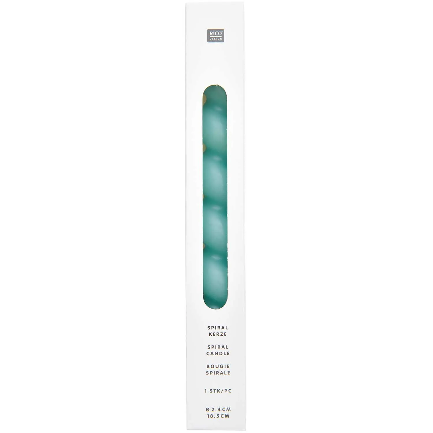 Spiralkerze - Aqua Ø 2,4cm