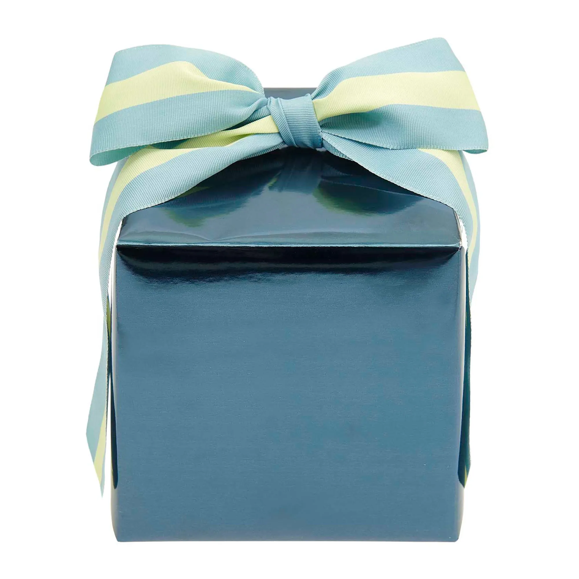 Geschenkpapier auf Rolle, Metallic Blau Glänzend 2m