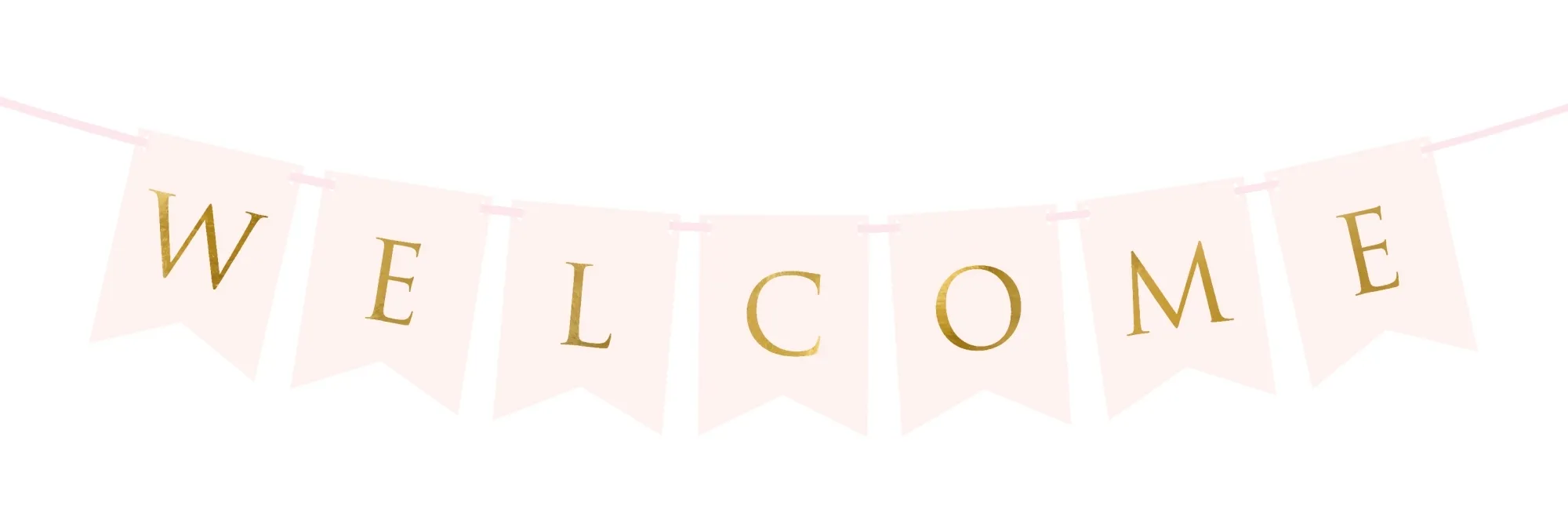 Girlande - Welcome Rosa