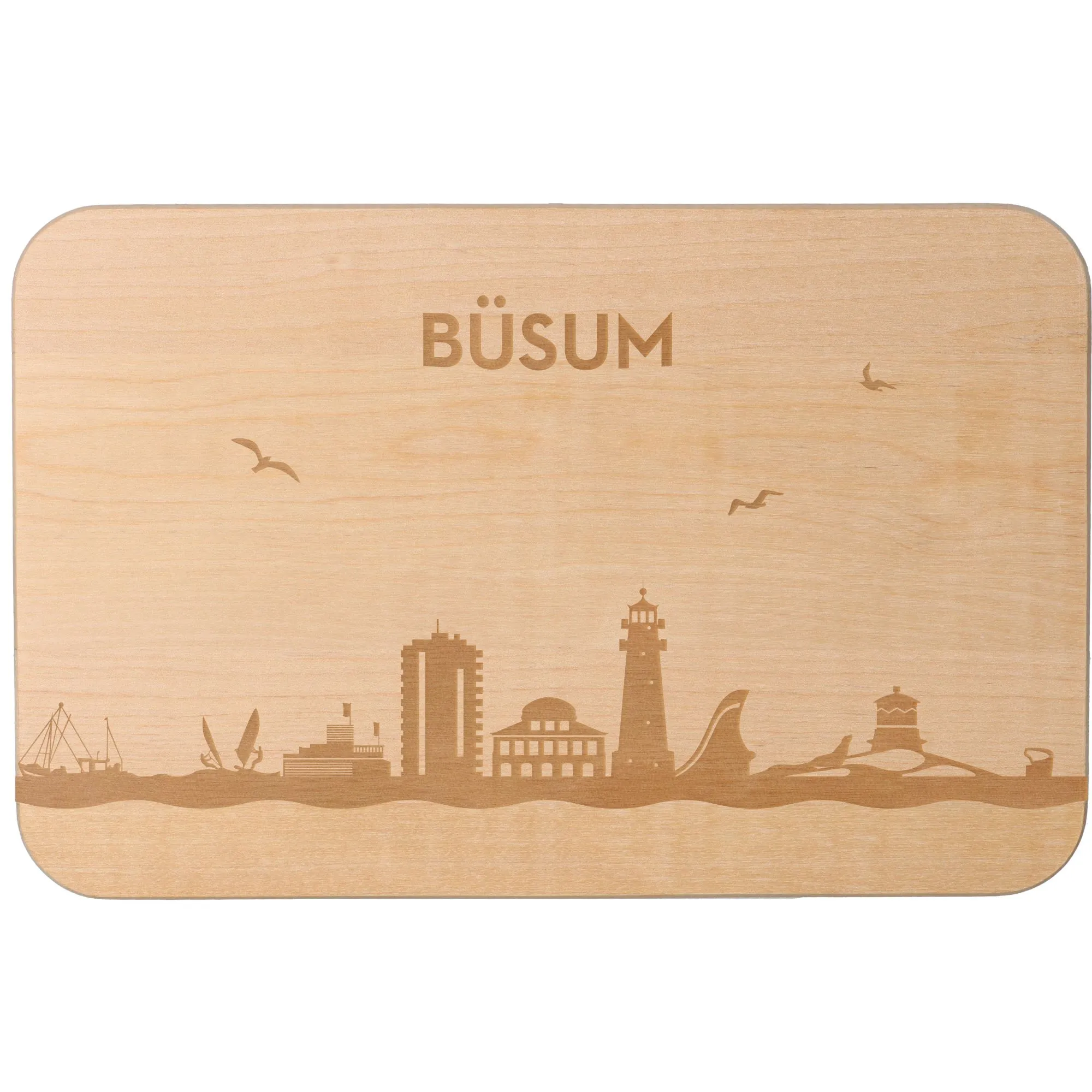 Frühstücksbrett Skyline Büsum 23cm x 15cm x 1cm