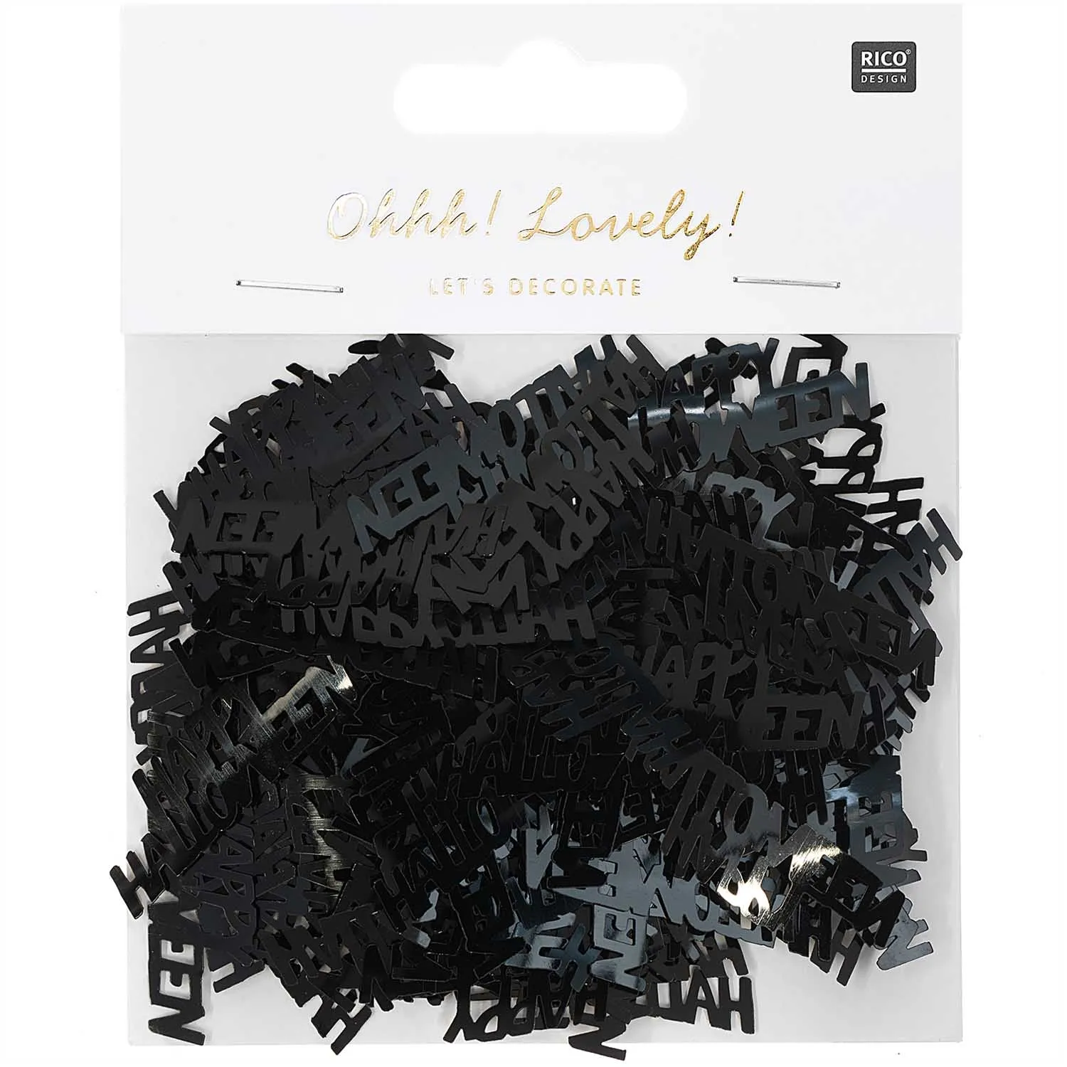 Konfetti "Happy Halloween", Schwarz, 200 Stück