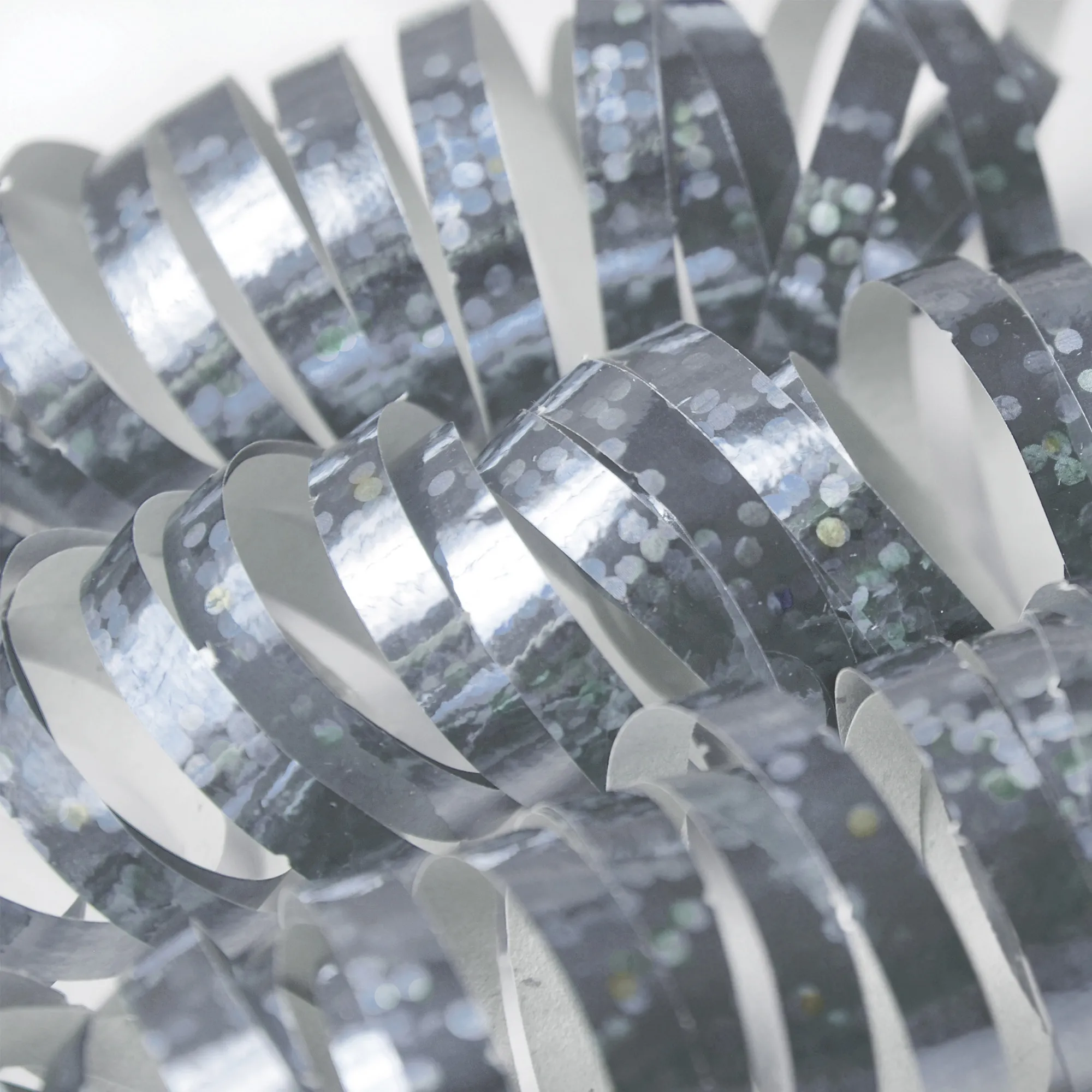 Luftschlangen Holographic Silber