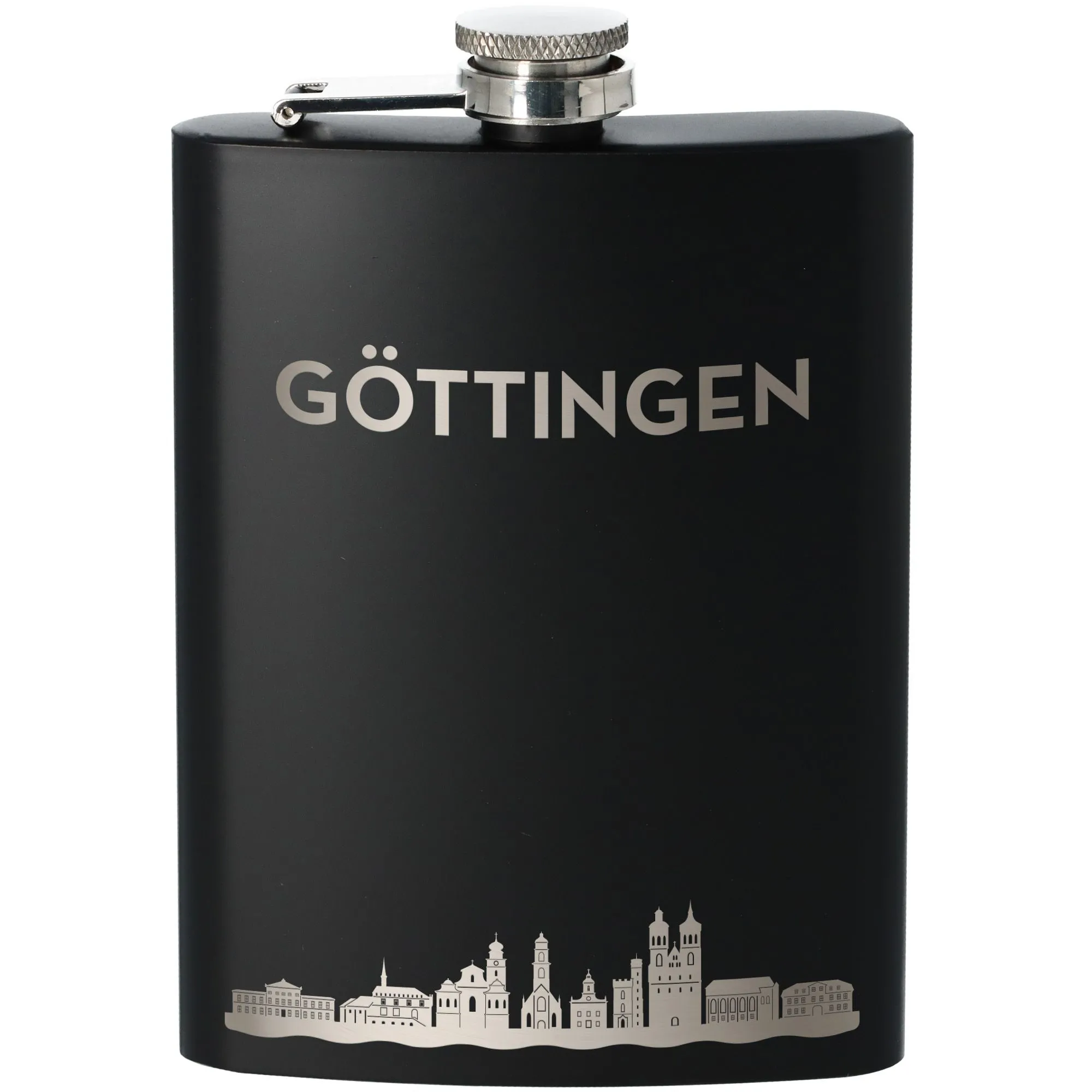 Flachmann Skyline Göttingen Schwarz 225ml
