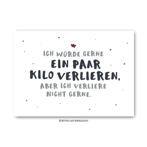 Postkarte "Ein paar Kilo verlieren..."