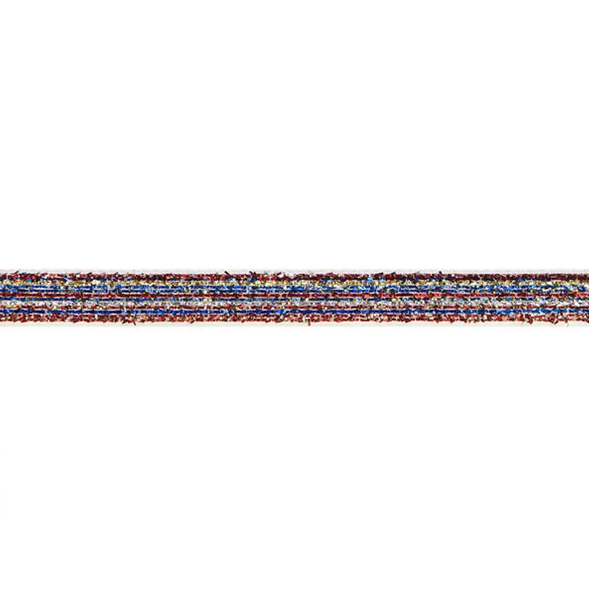 Glitzerband, Rot-Blau-Silber, 10mm / 3m