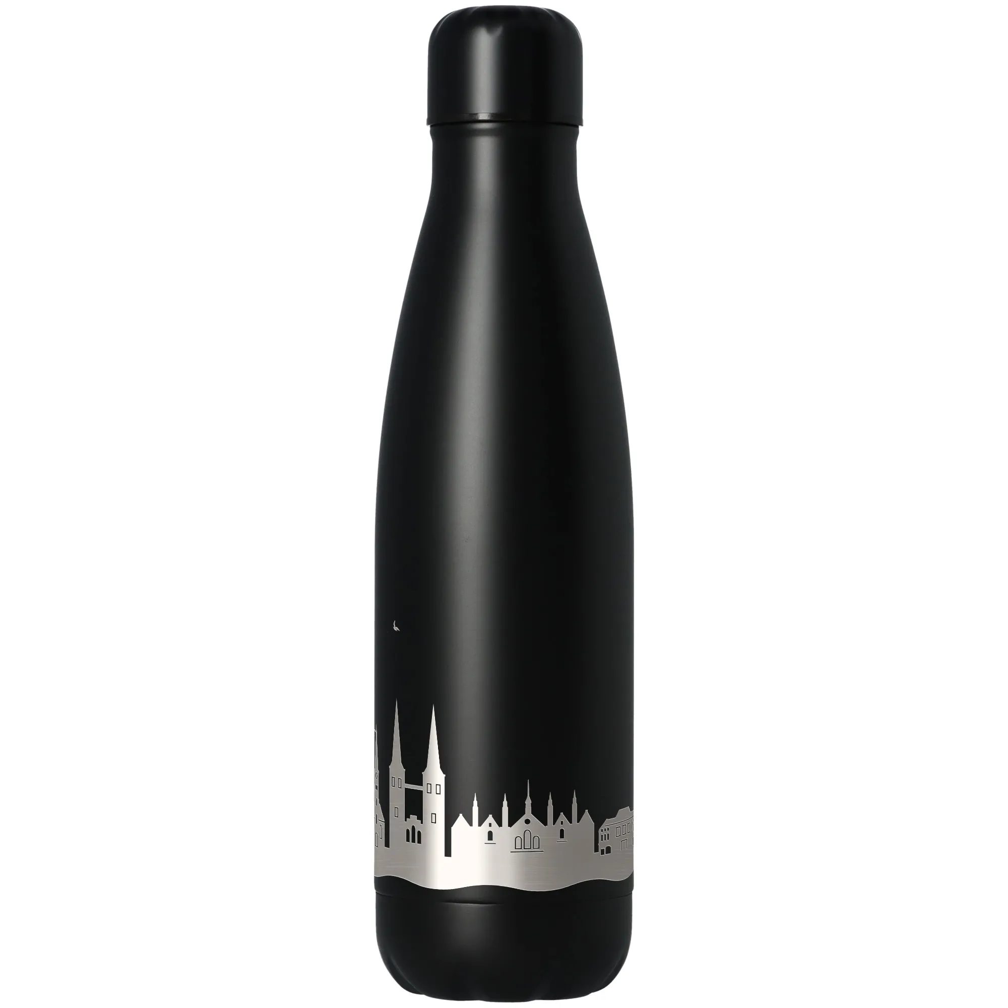 Trinkflasche Skyline Lübeck Schwarz 500ml