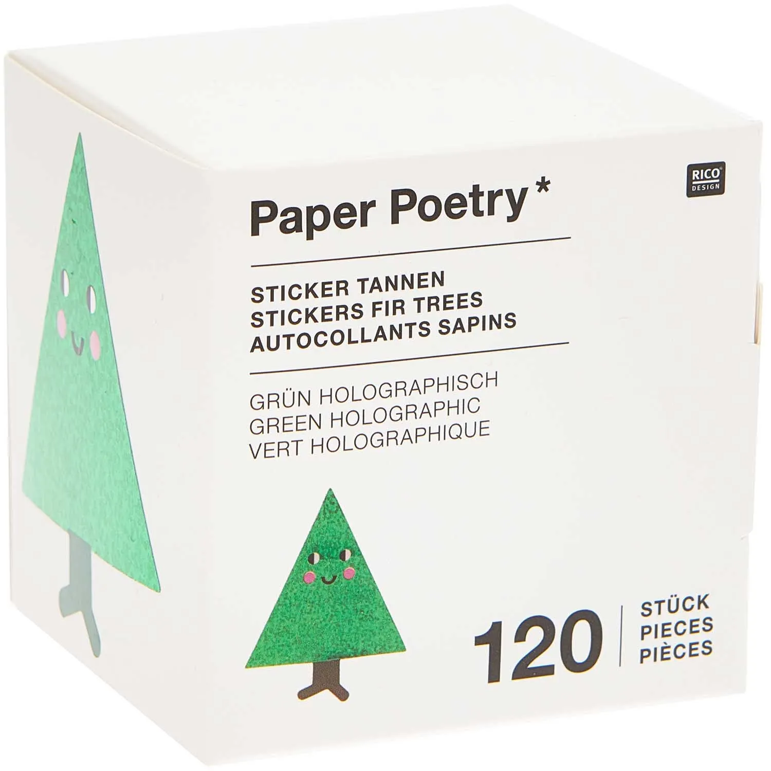 Weihnachts-Stickerrolle "Tannen"