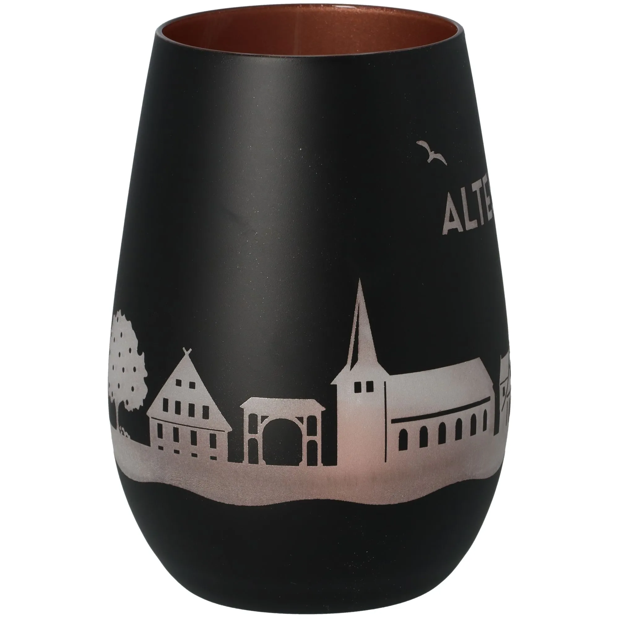 Windlicht Skyline Altes Land Schwarz/Bronze