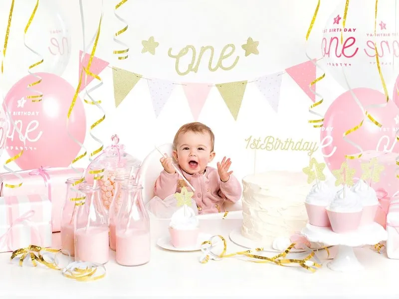 Cake Topper "1st Birthday", gold