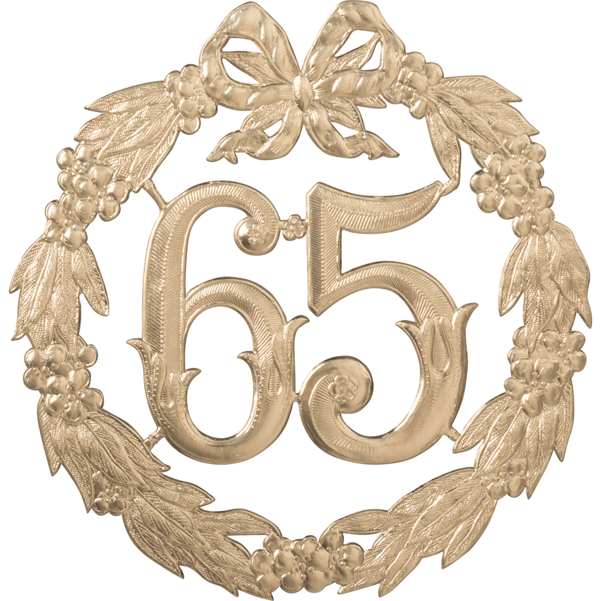 Jubiläumszahl Gold "65"