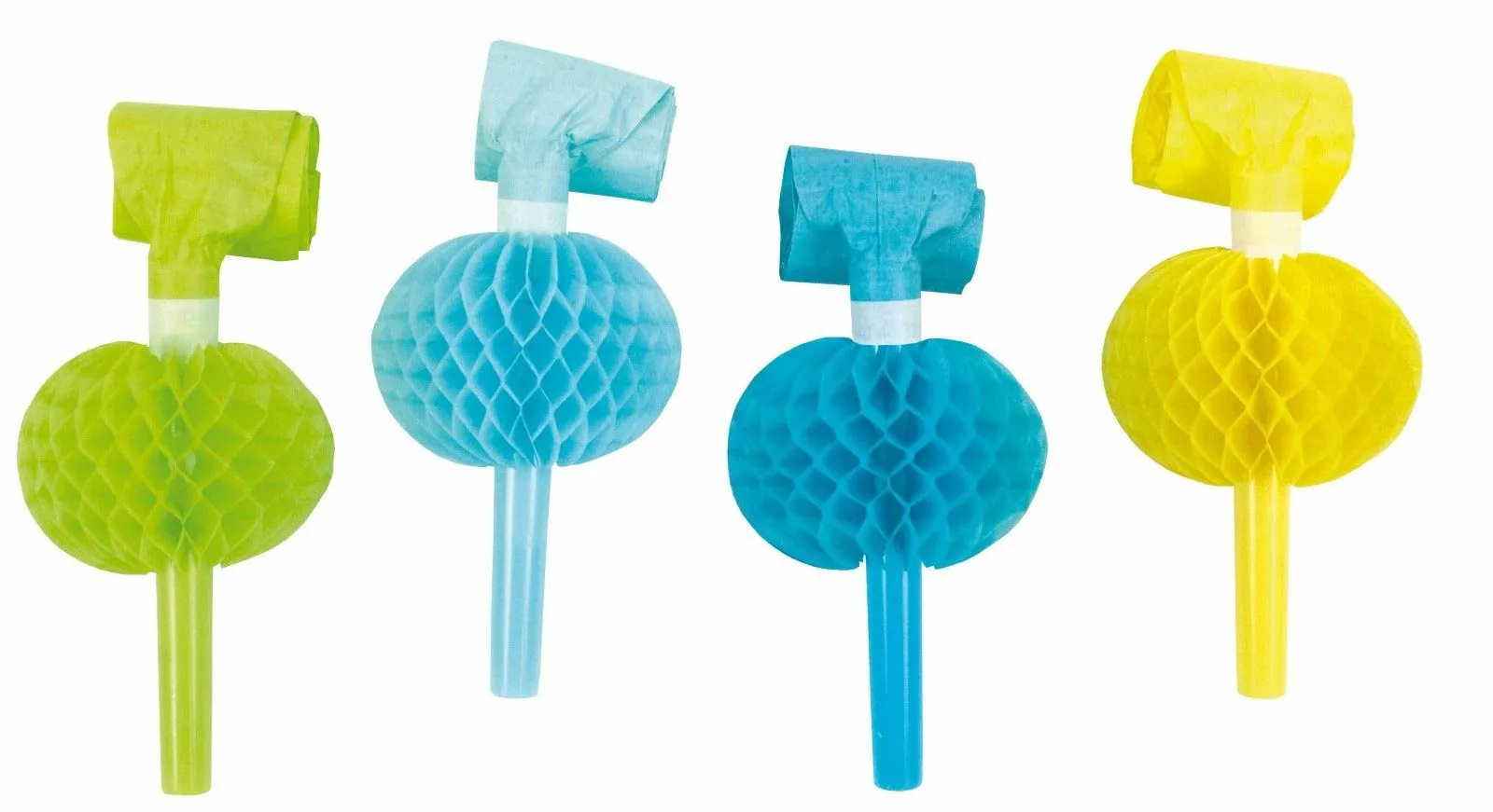 Blau - 8 Blowouts mit Wabenball