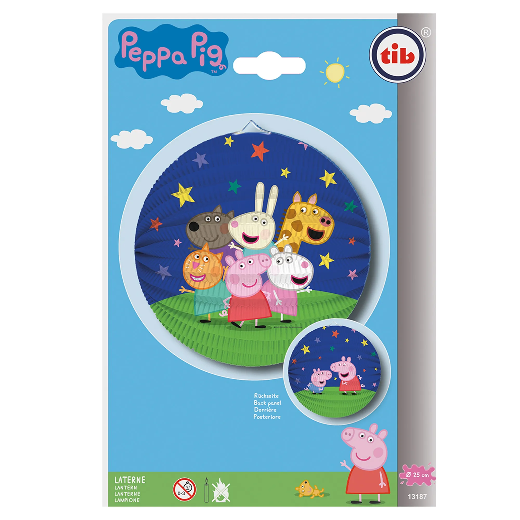 Laterne "Peppa Pig" rund, 25 cm