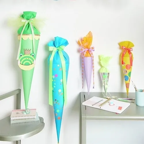 party cones, decorative cones, gift cones, paper cone, colorful cones