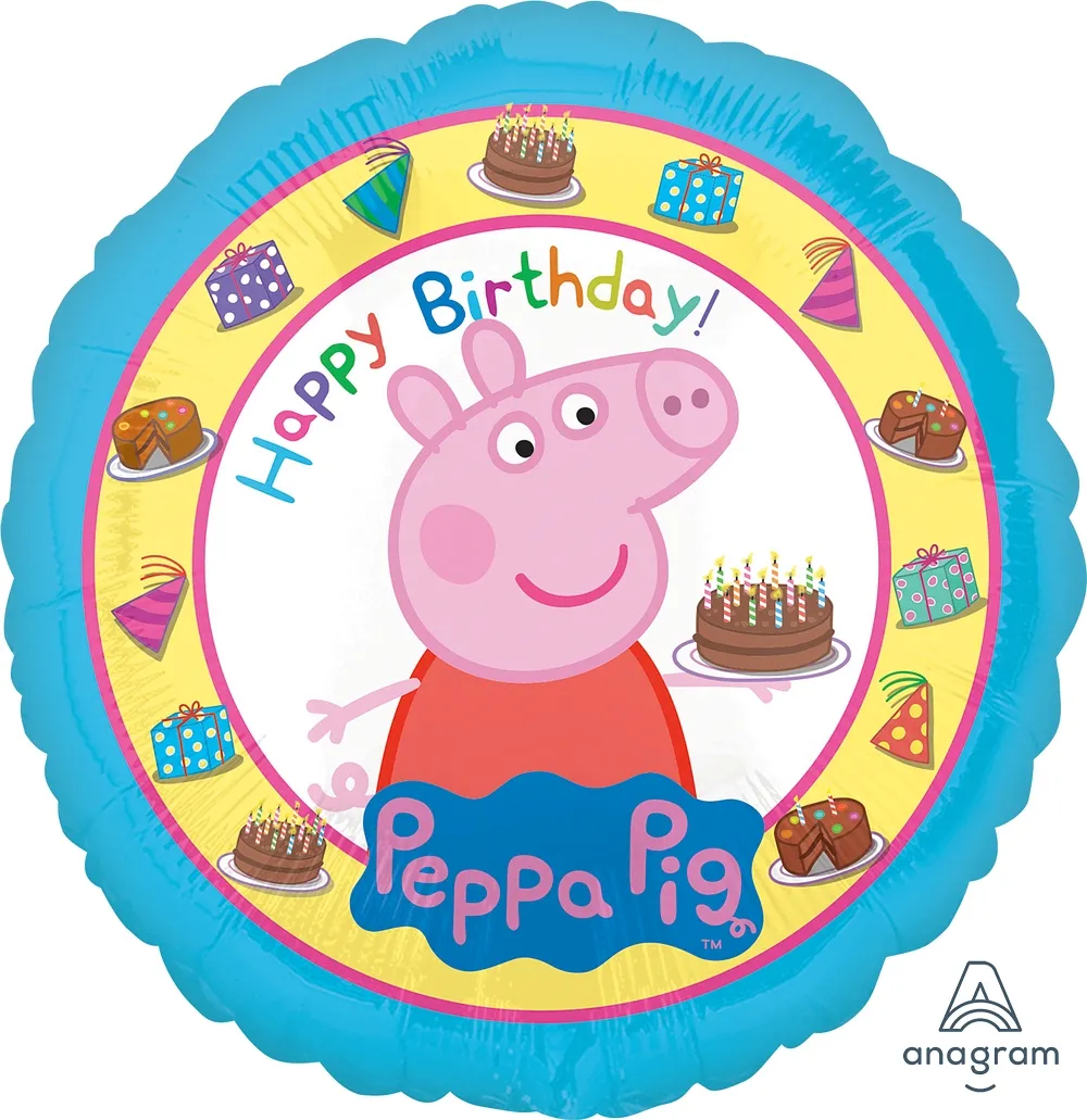 Folienballon "Peppa Pig - Happy Birthday", 43 cm